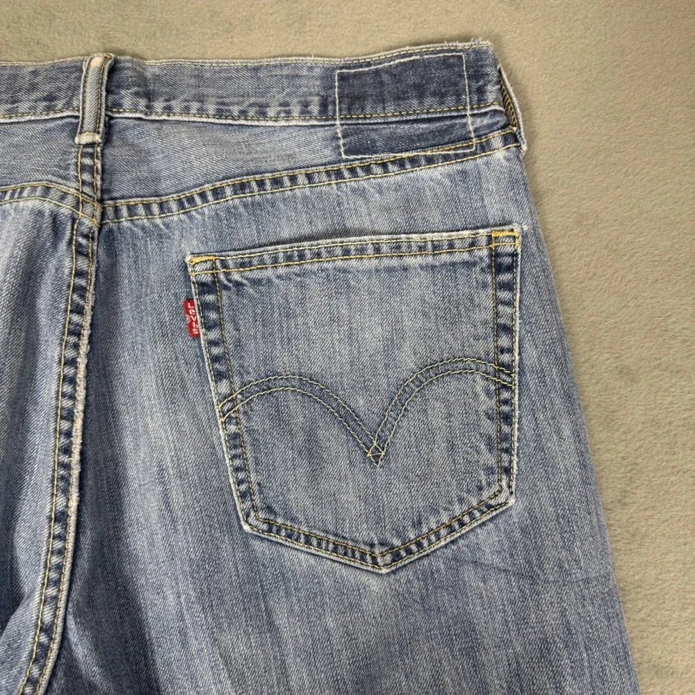 Levi's 505 Straight Fit Jeans Men's 32x30 Light Wash 100% Cotton‎ Denim Mexico